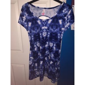Blue tie-dye Juniors dress
